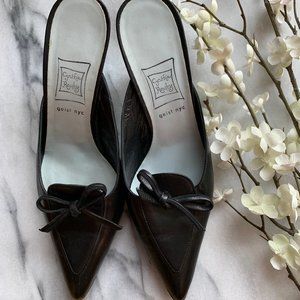 Vintage Cynthia Rowley Black Slide Heels